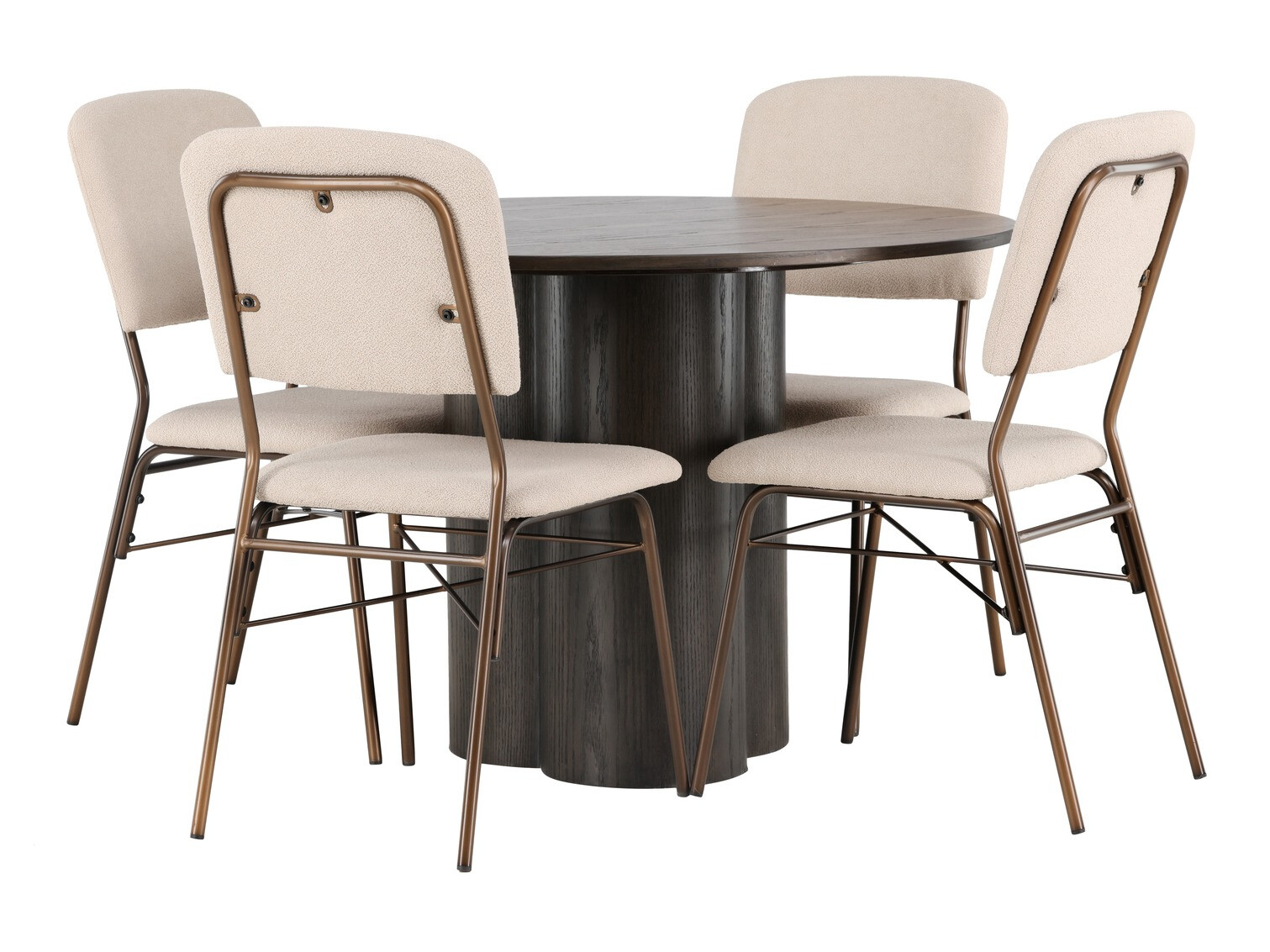 Conjunto para refeições Dallas 4606 (Noz escura)