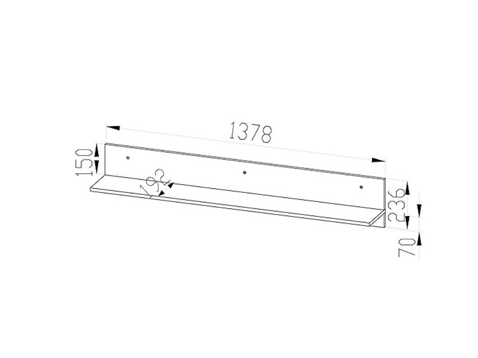 Estante de parede Cirfivo 106