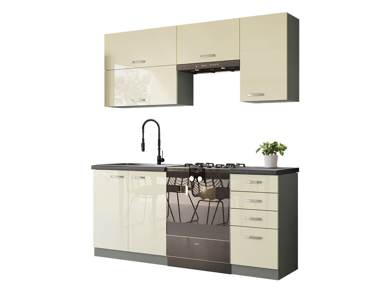 Conjunto de cozinha modular Multi Cream 125