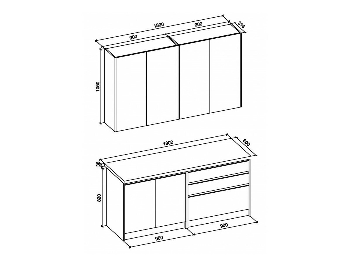 Conjunto de cozinha Houston 1869