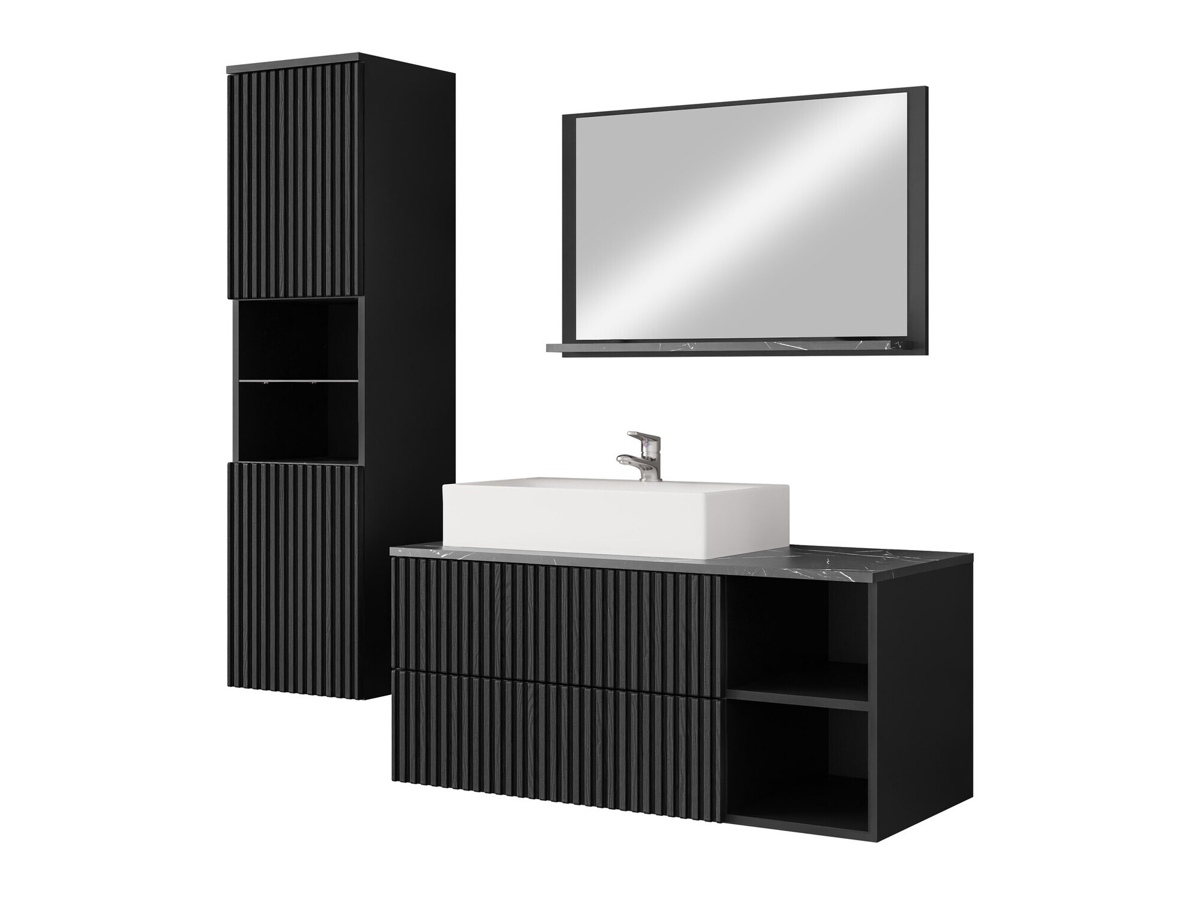 Conjunto para casa de banho Ophruvi 104 (Preto)