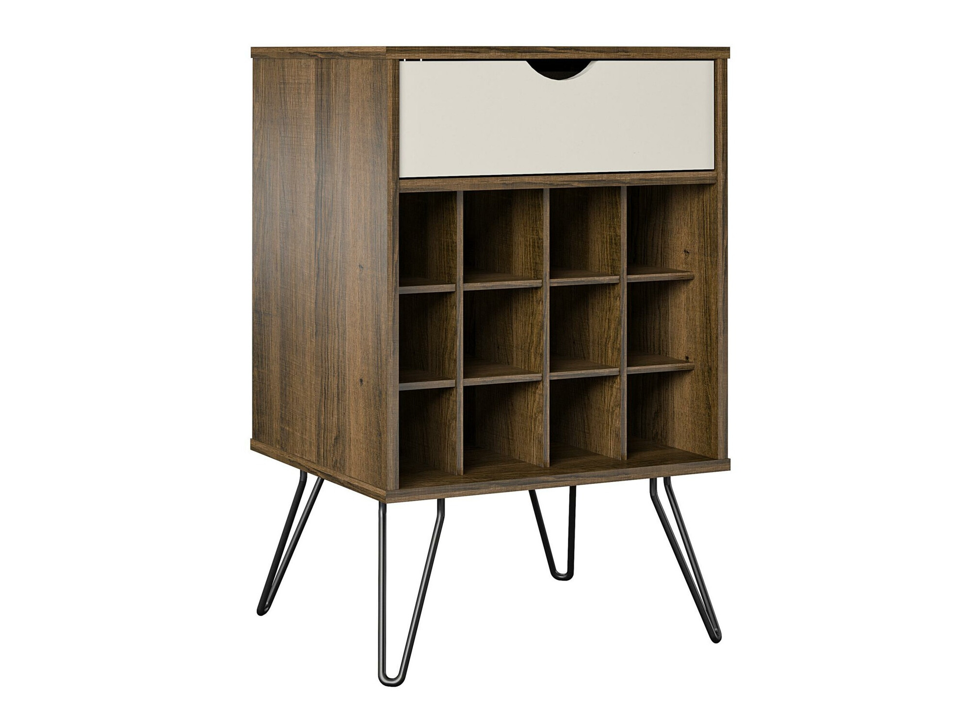 Mesa de apoio Novogratz 186 (Carvalho + Branco)