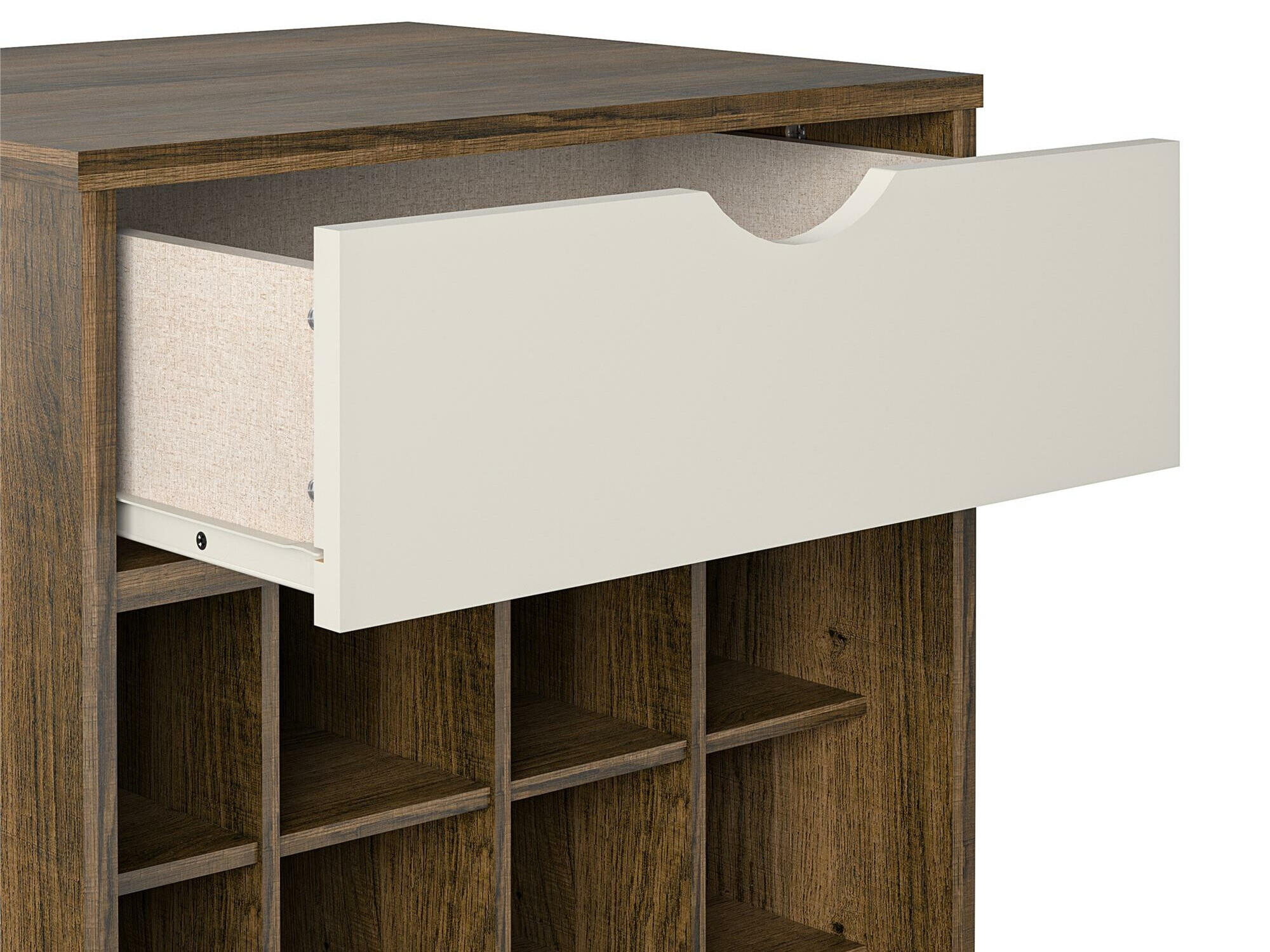 Mesa de apoio Novogratz 186 (Carvalho + Branco)