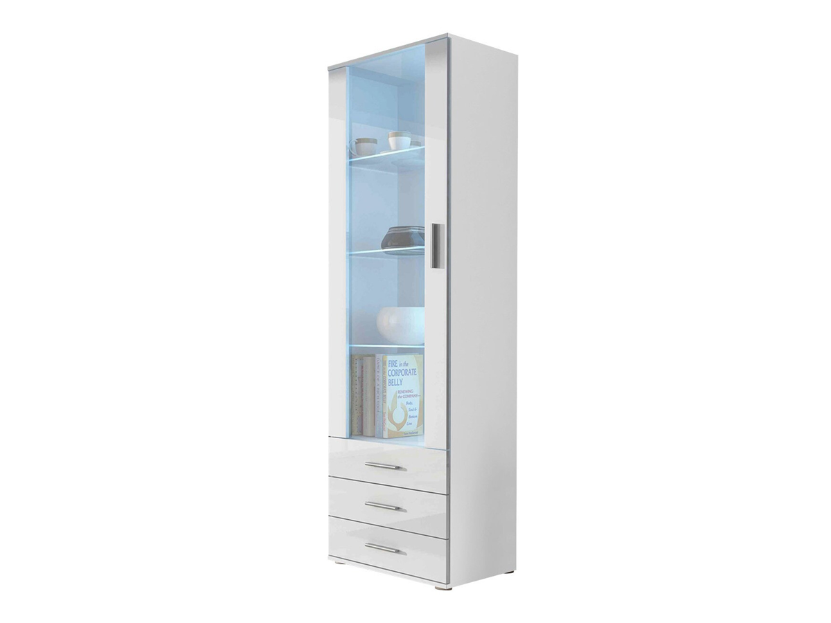 Estante Tornola 102 (Branco + Branco brilhante)