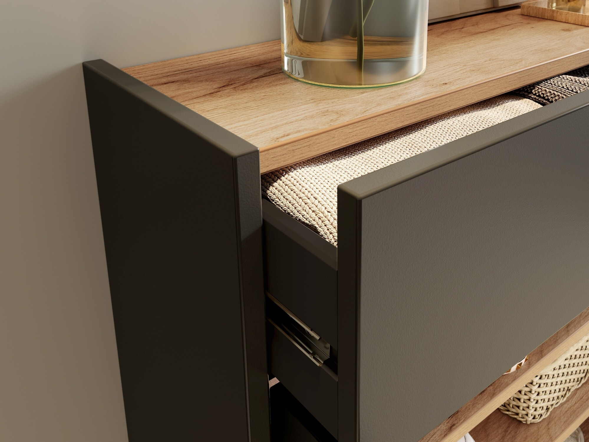 Sapateira Cirsale 110 (Grafite + Navarra carvalho)