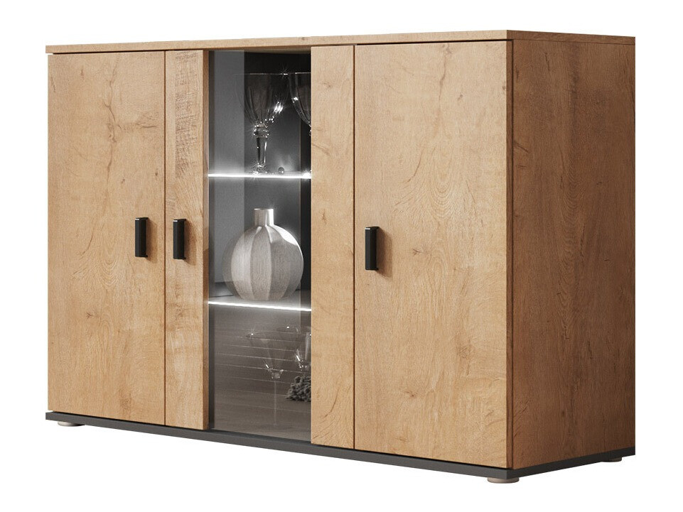 Aparador Tornola 106 (Carvalho lefkas + Preto)