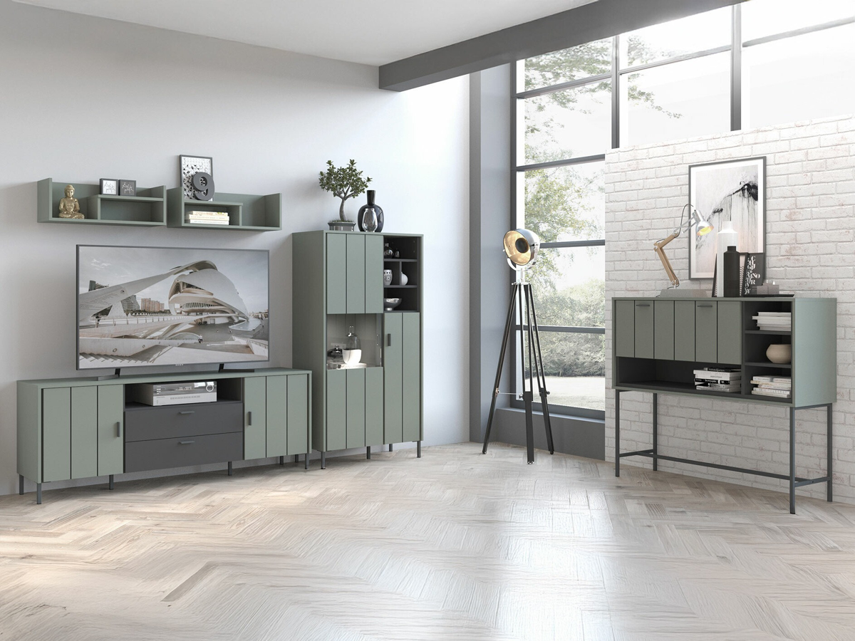 Aparador Morelmi 102 (Verde + Antracite)