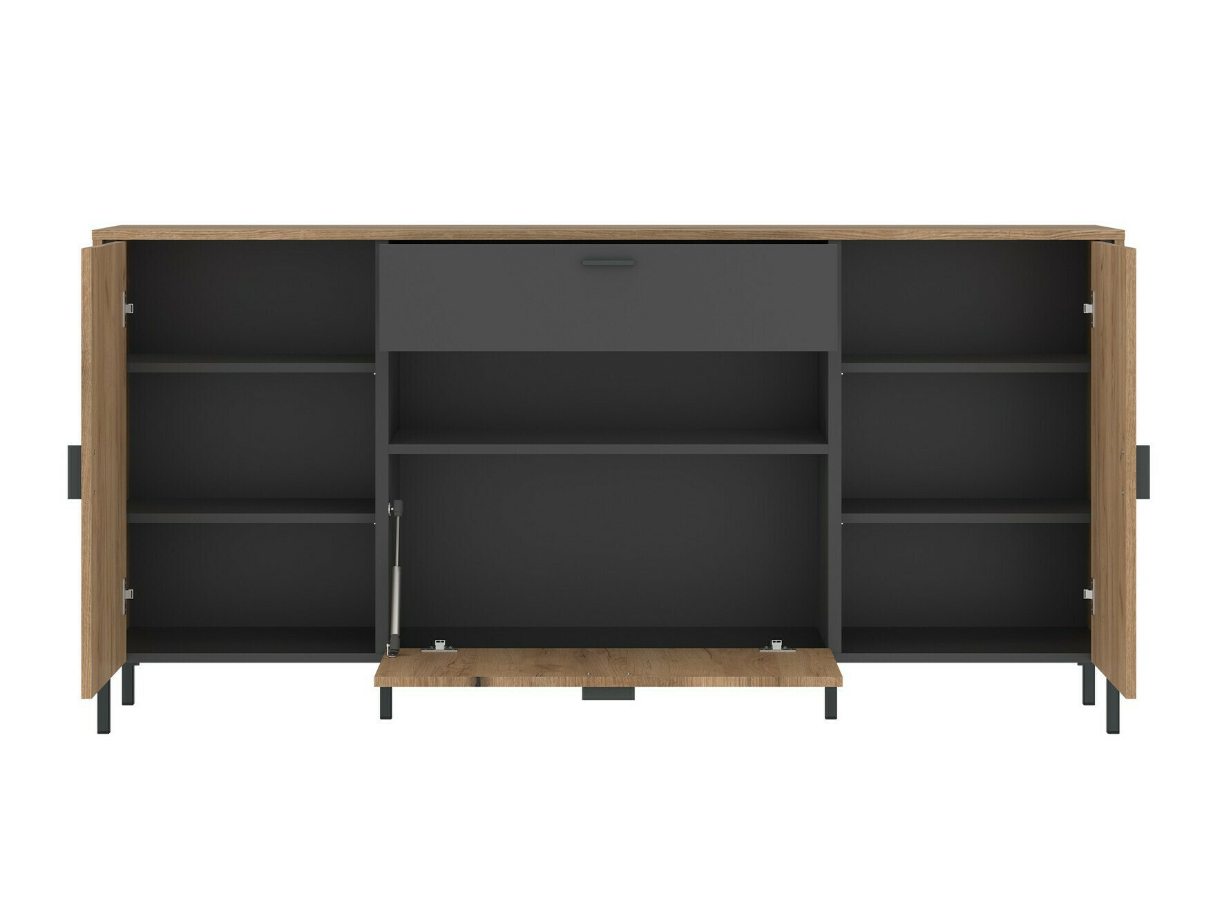 Cómoda Morelmi 105 (Antracite + Carvalho)