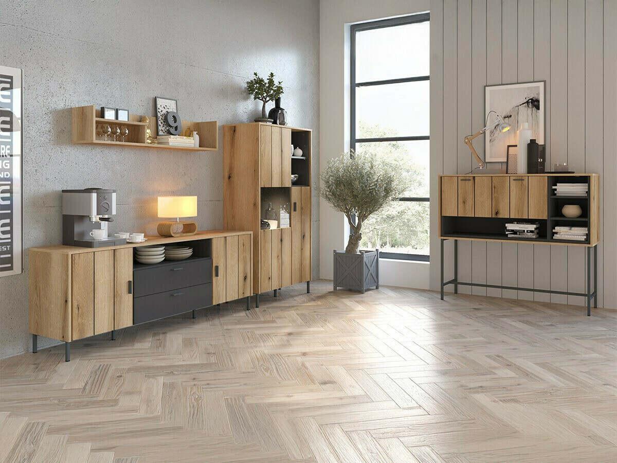 Cómoda Morelmi 105 (Antracite + Carvalho)