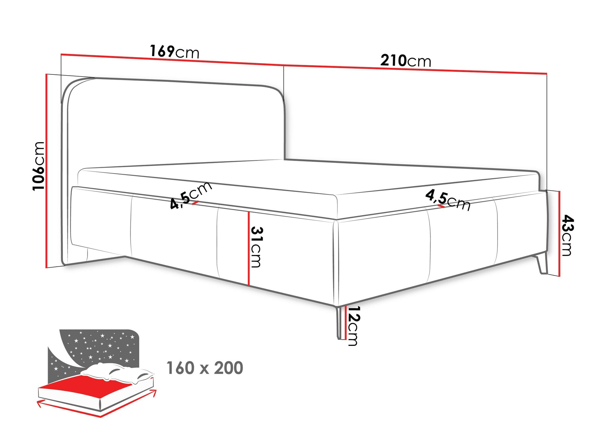 Cama ComfiDream 188 (Velo 623)
