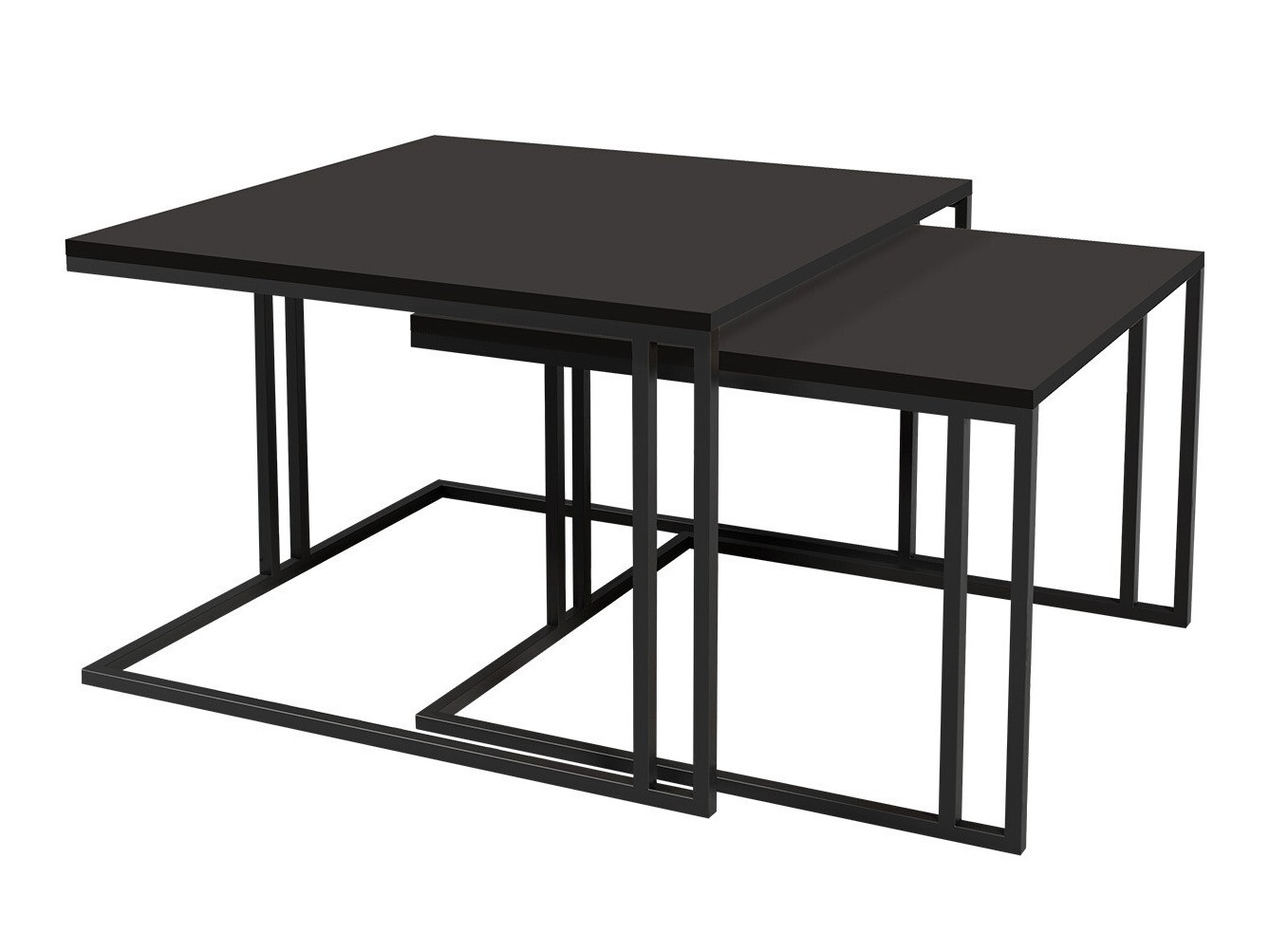 Conjunto de mesa de centro Oswego 110 (Preto)