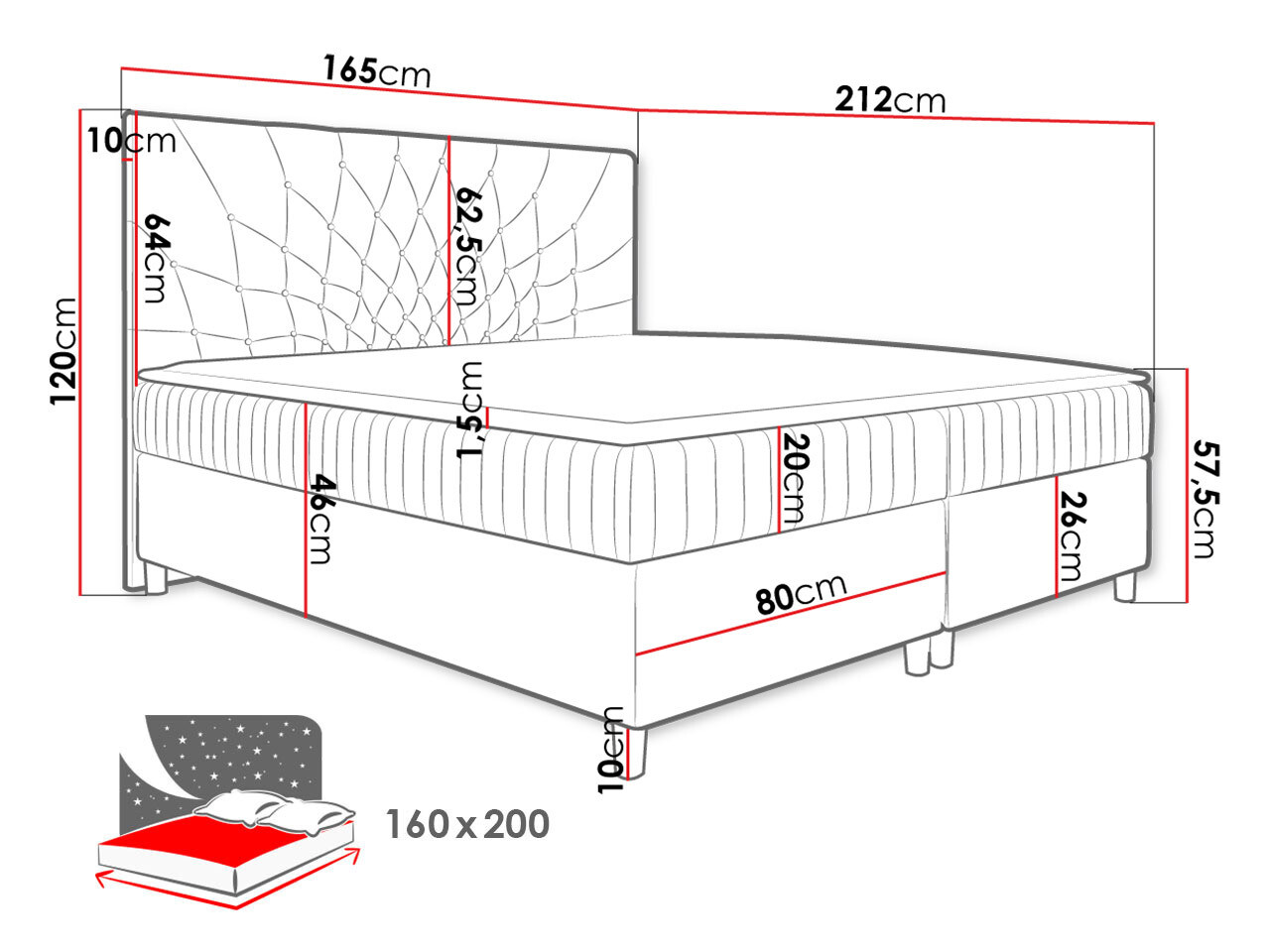 Cama continental Civitas (Manila 02)