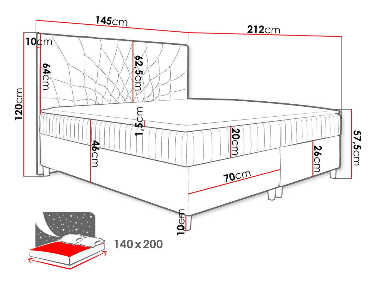 Cama continental Civitas (Manila 16)