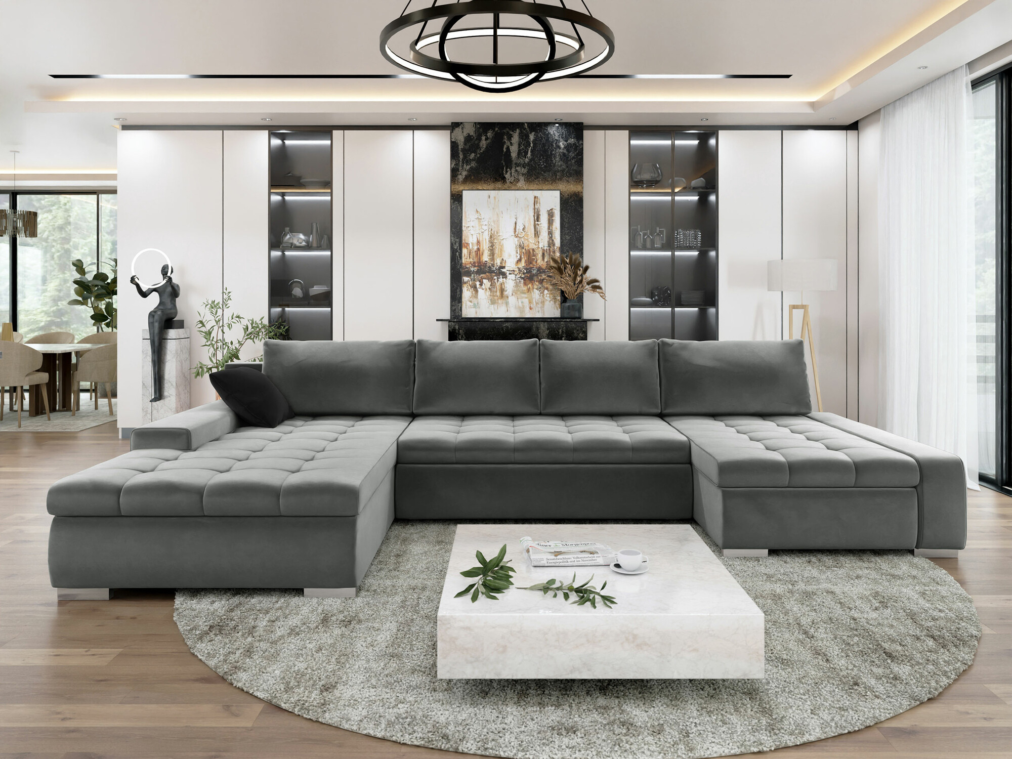 Sofá de canto Comfivo 106 (Magic Velvet 2217 + Magic Velvet 2219)