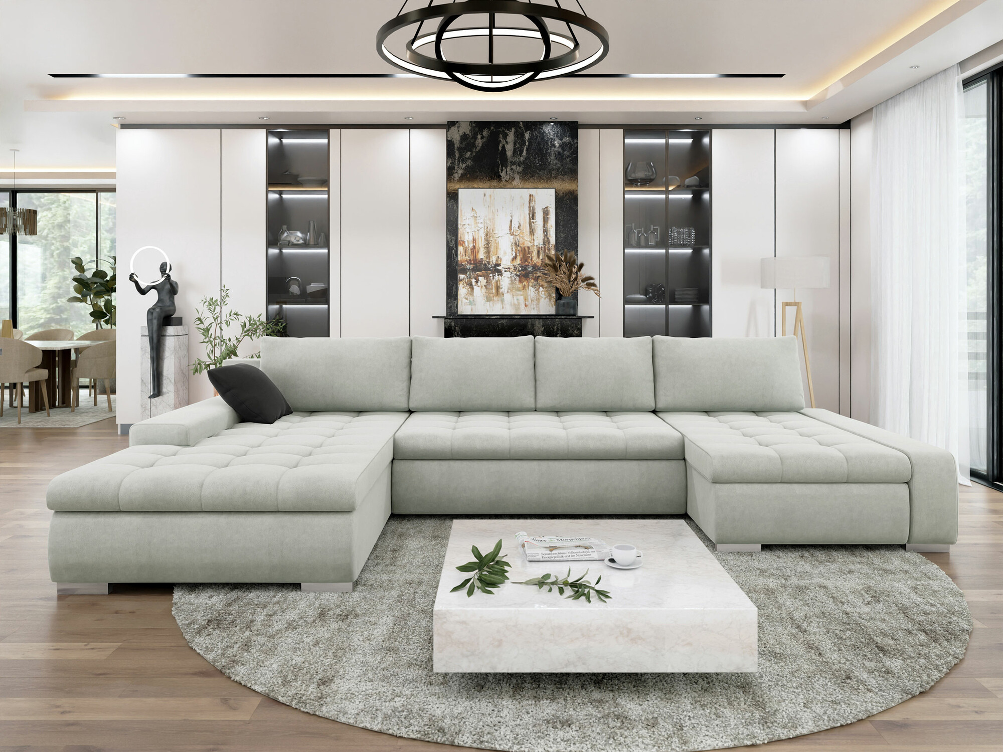 Sofá de canto Comfivo 106 (Uttario Velvet 2973 + Uttario Velvet 2980)