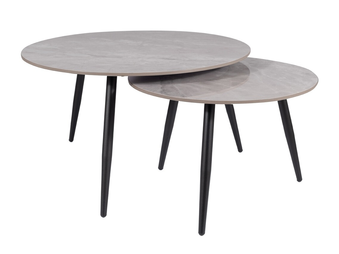 Conjunto de mesa de centro Detroit 602 (Cinzento mármore)