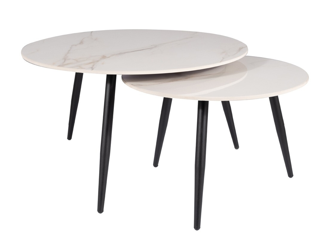 Conjunto de mesas de centro Detroit 602 (Marmore branco)
