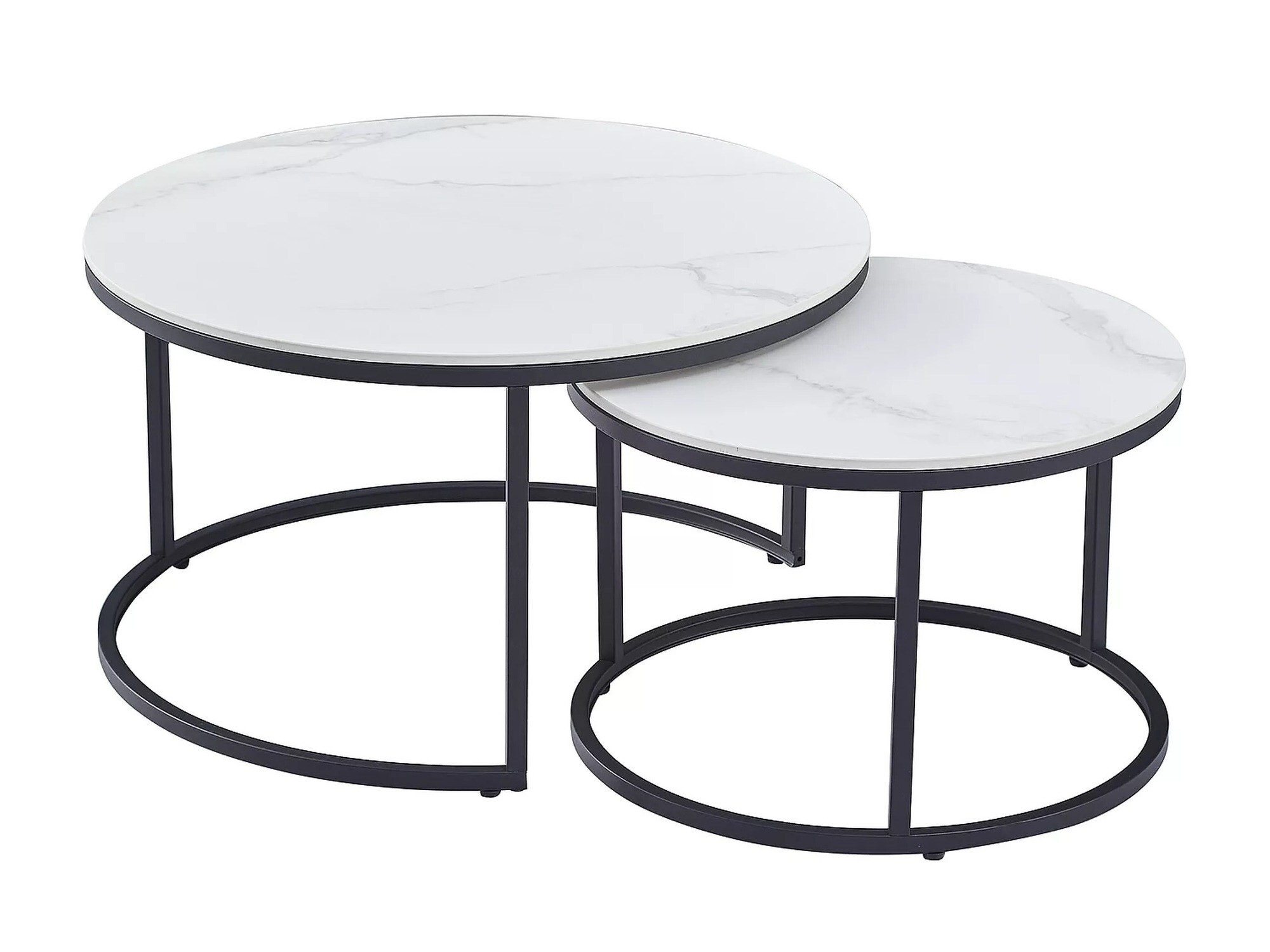 Conjunto de mesas de centro Detroit 607 (Marmore branco)