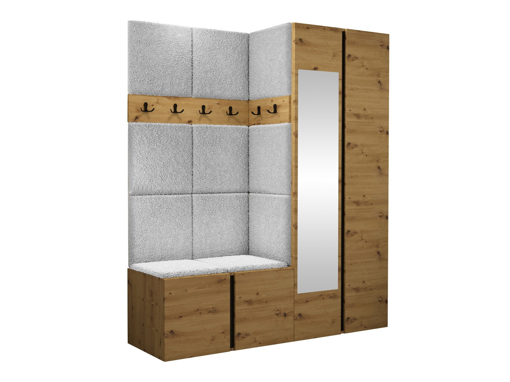 Conjunto para corredor Hartford 278 (Carvalho Artisan)