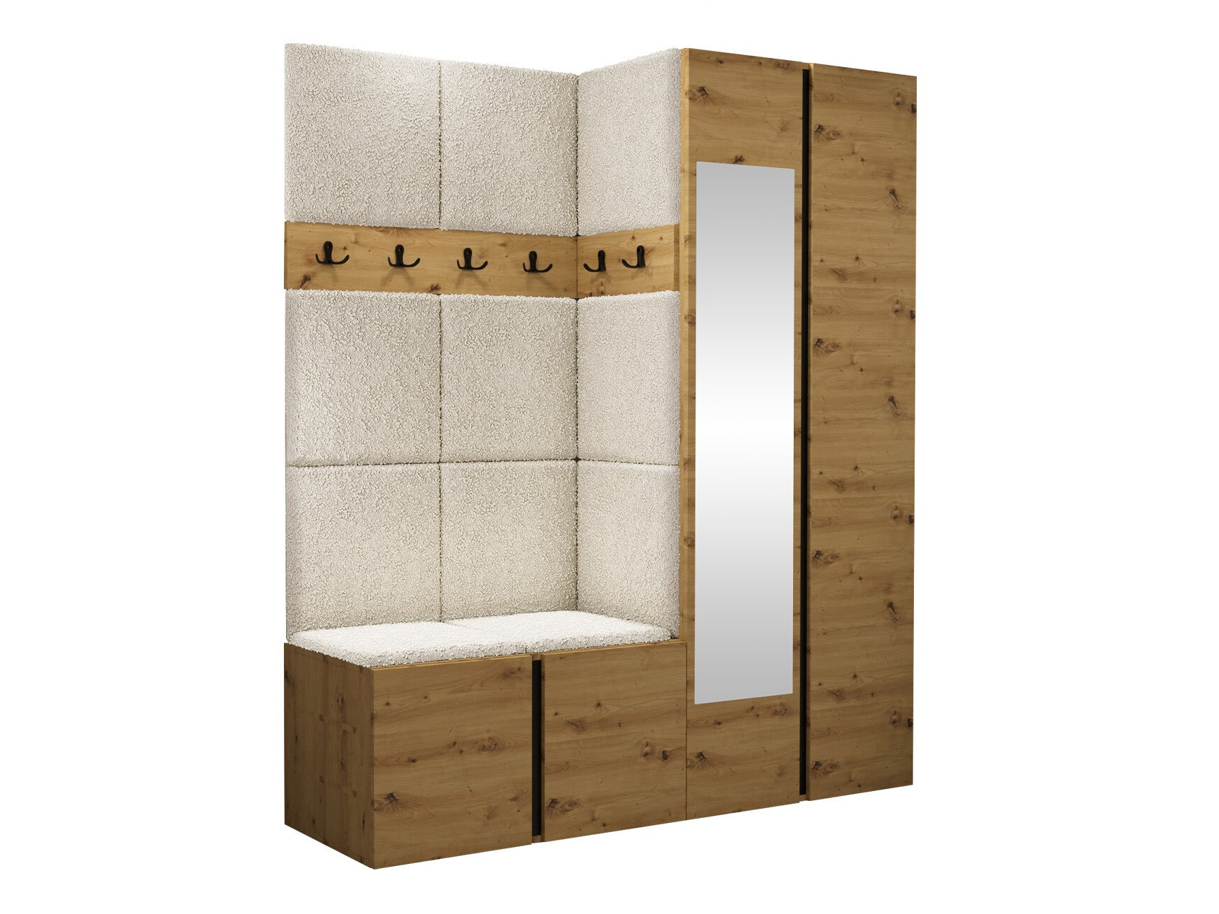 Conjunto para corredor Pinis X (Carvalho Artisan)