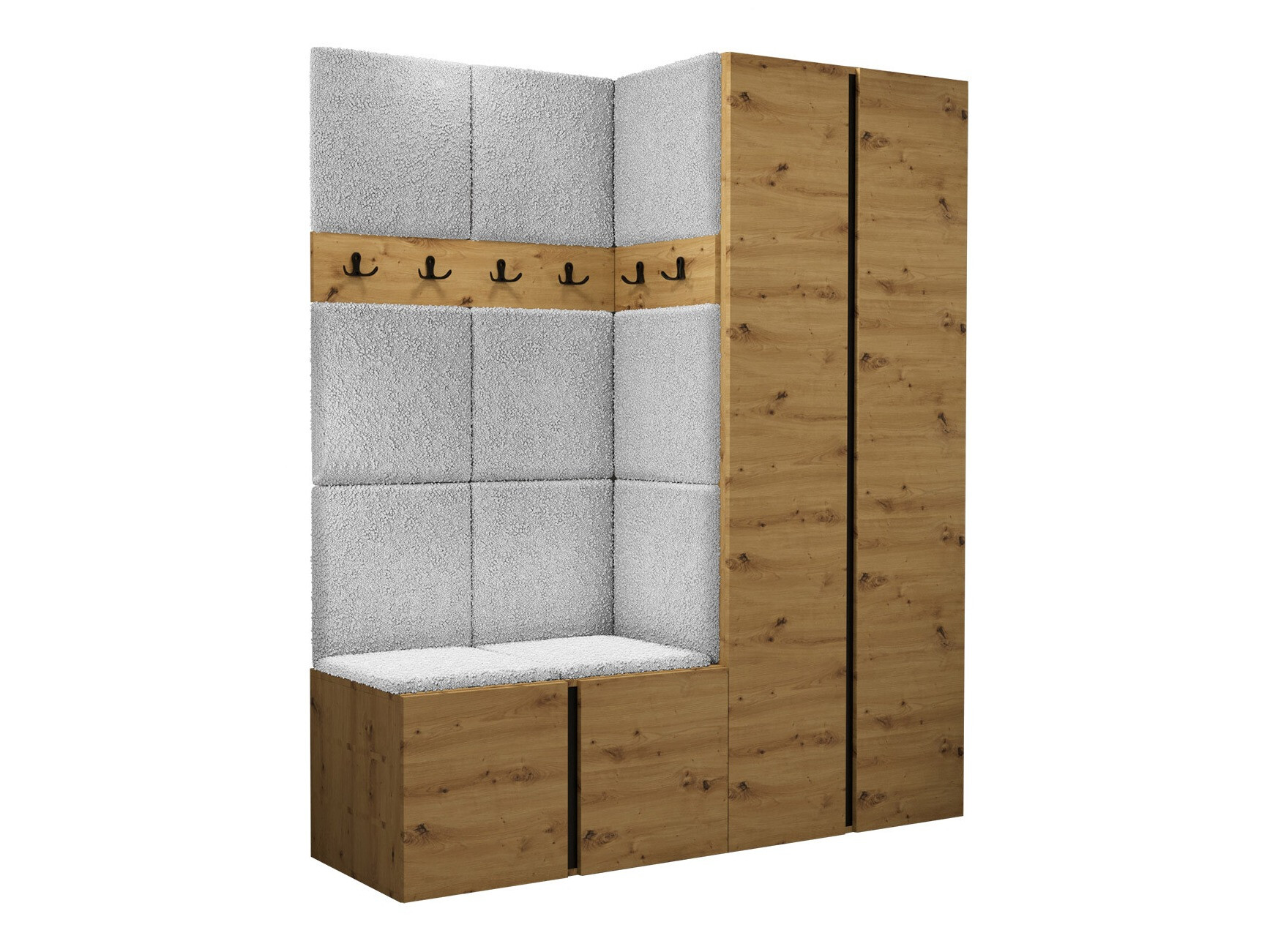 Conjunto para corredor Pinis III (Carvalho Artisan)