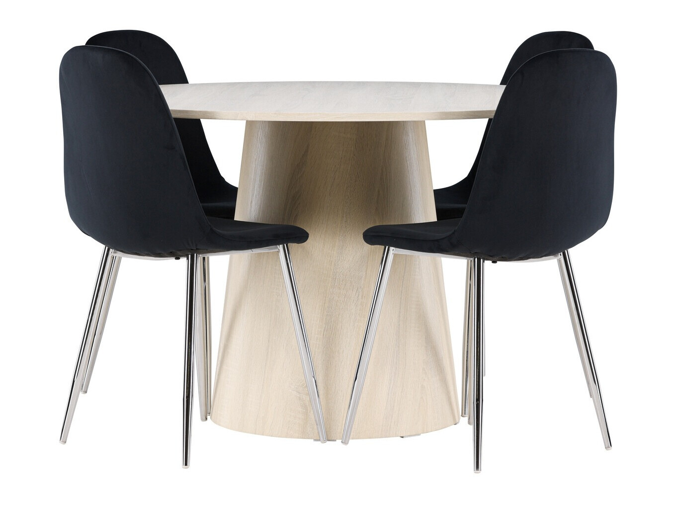 Conjunto para refeições Dallas 4556 (Preto + Prata)