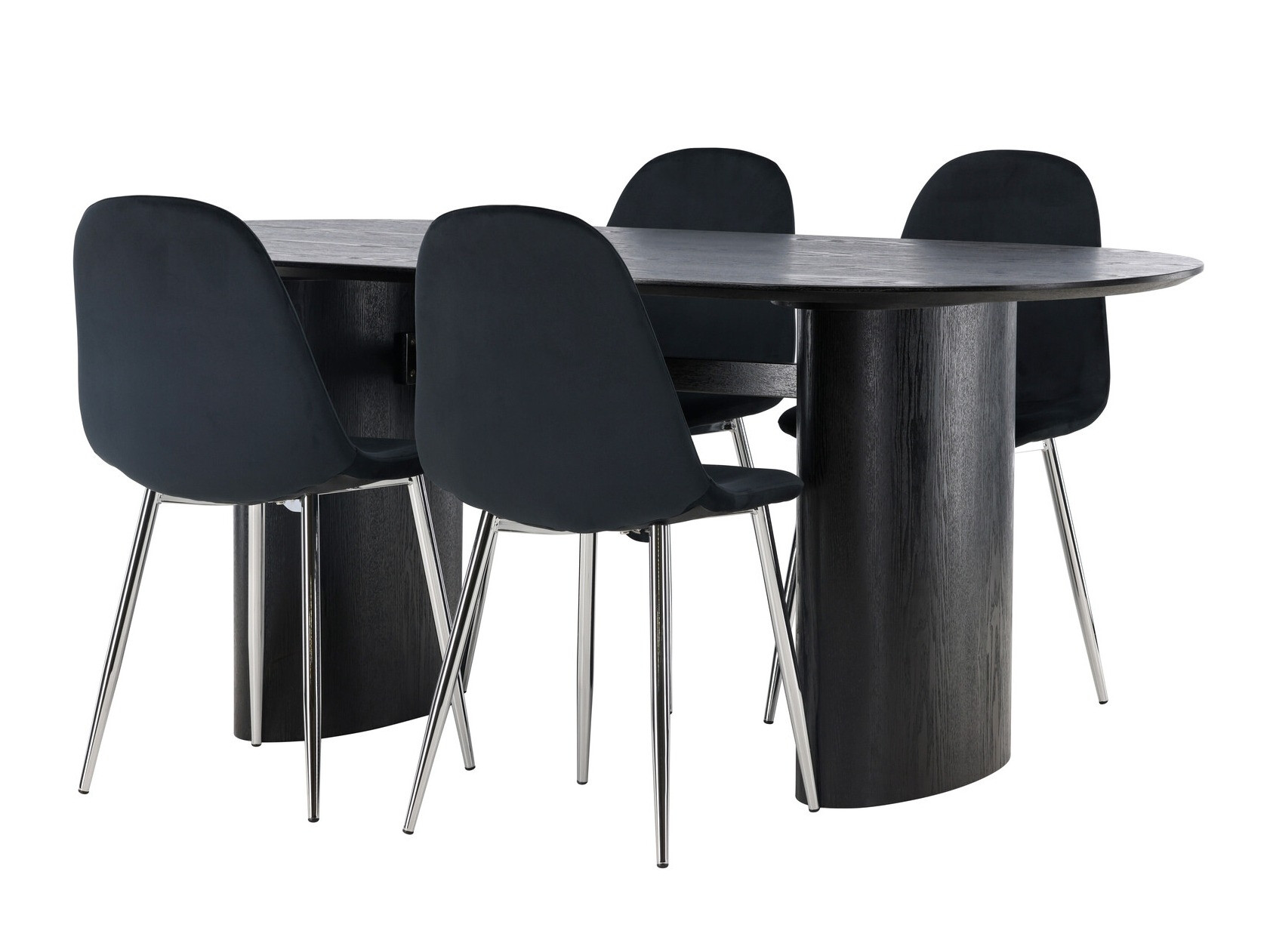 Conjunto para refeições Dallas 4559 (Preto + Prata)