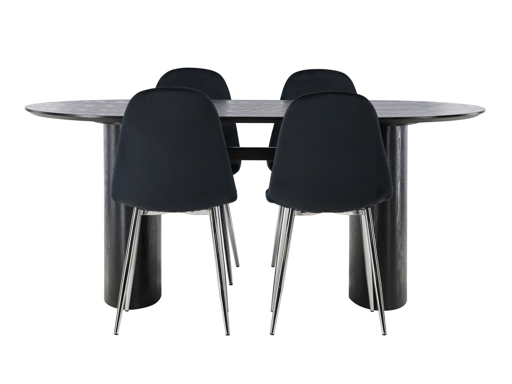 Conjunto para refeições Dallas 4559 (Preto + Prata)