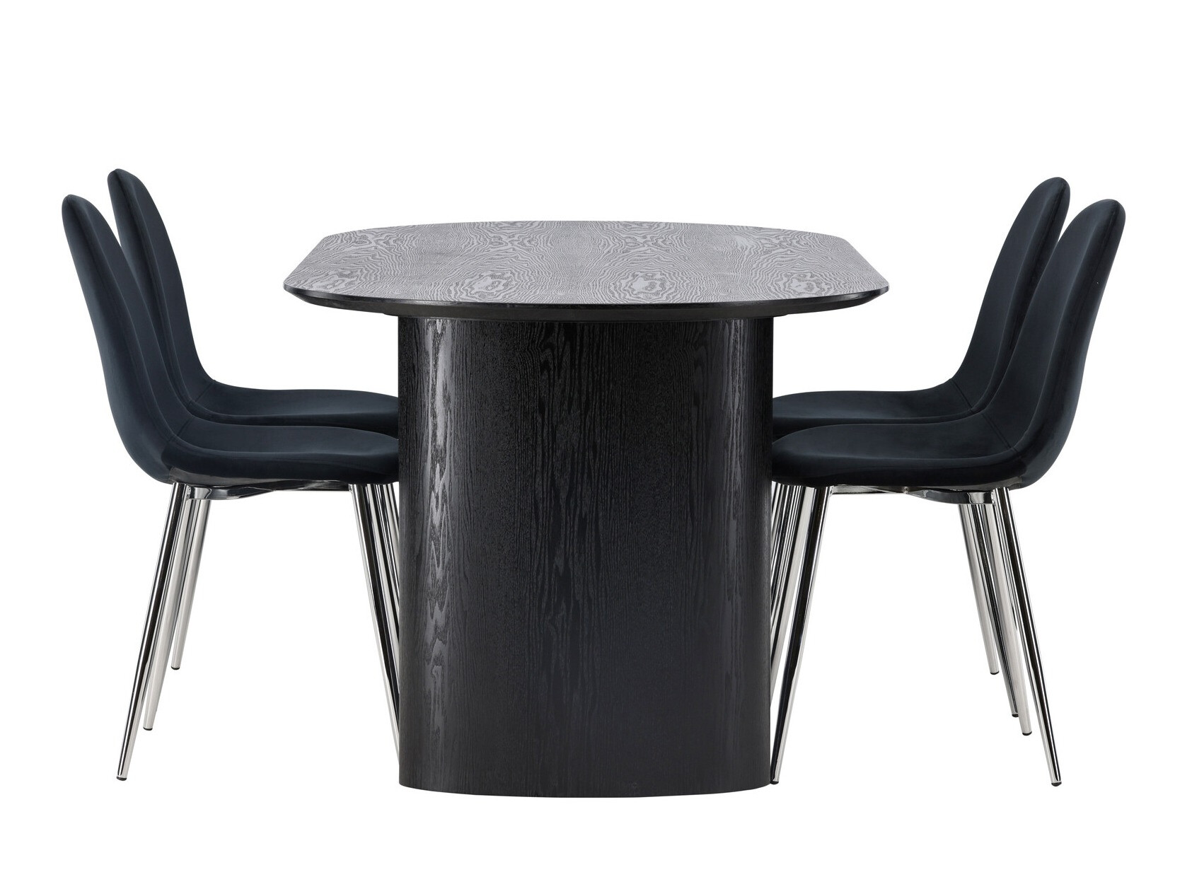 Conjunto para refeições Dallas 4559 (Preto + Prata)