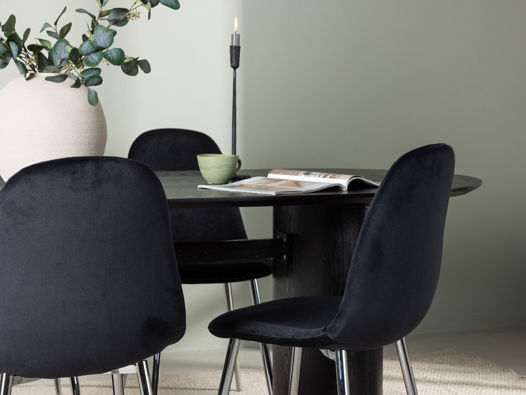 Conjunto para refeições Dallas 4559 (Preto + Prata)
