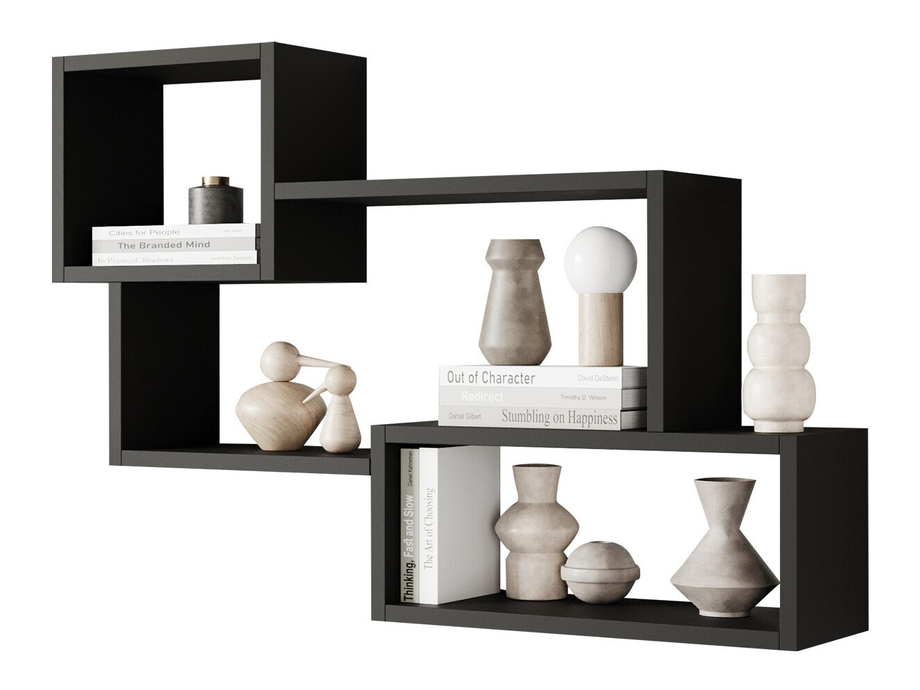 Estante de parede Lexicon II (Grafite)