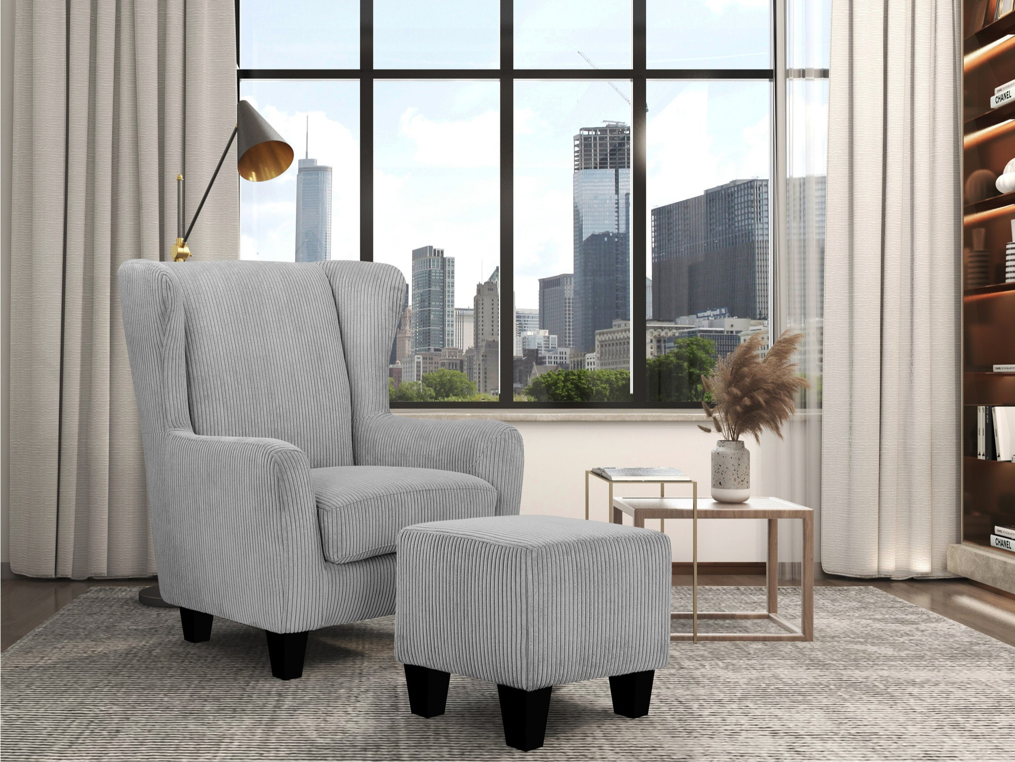 Poltrona Denton 1366 (Cinzento)