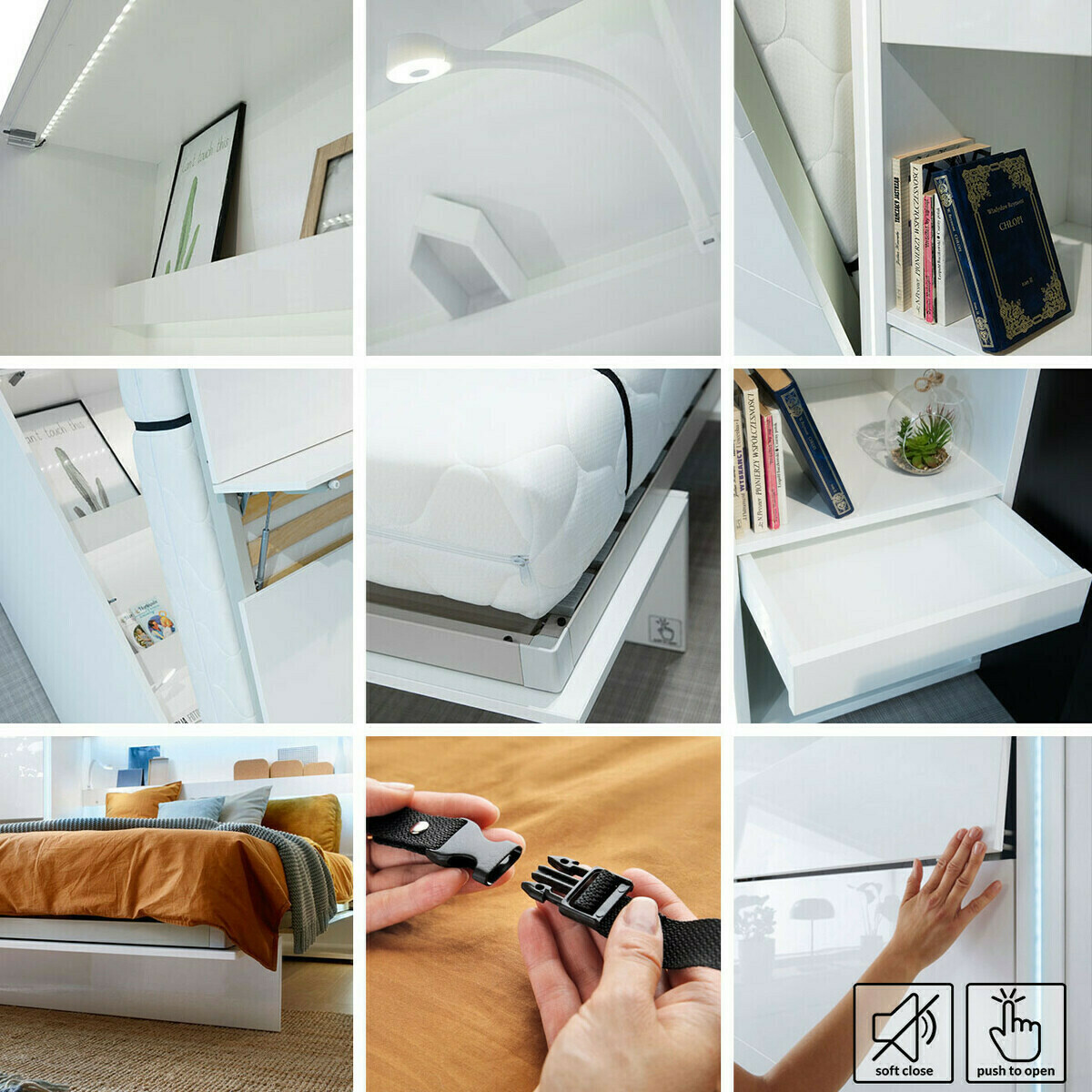 Cama rebatível Concept Pro Lenart V (Carvalho Artisan)