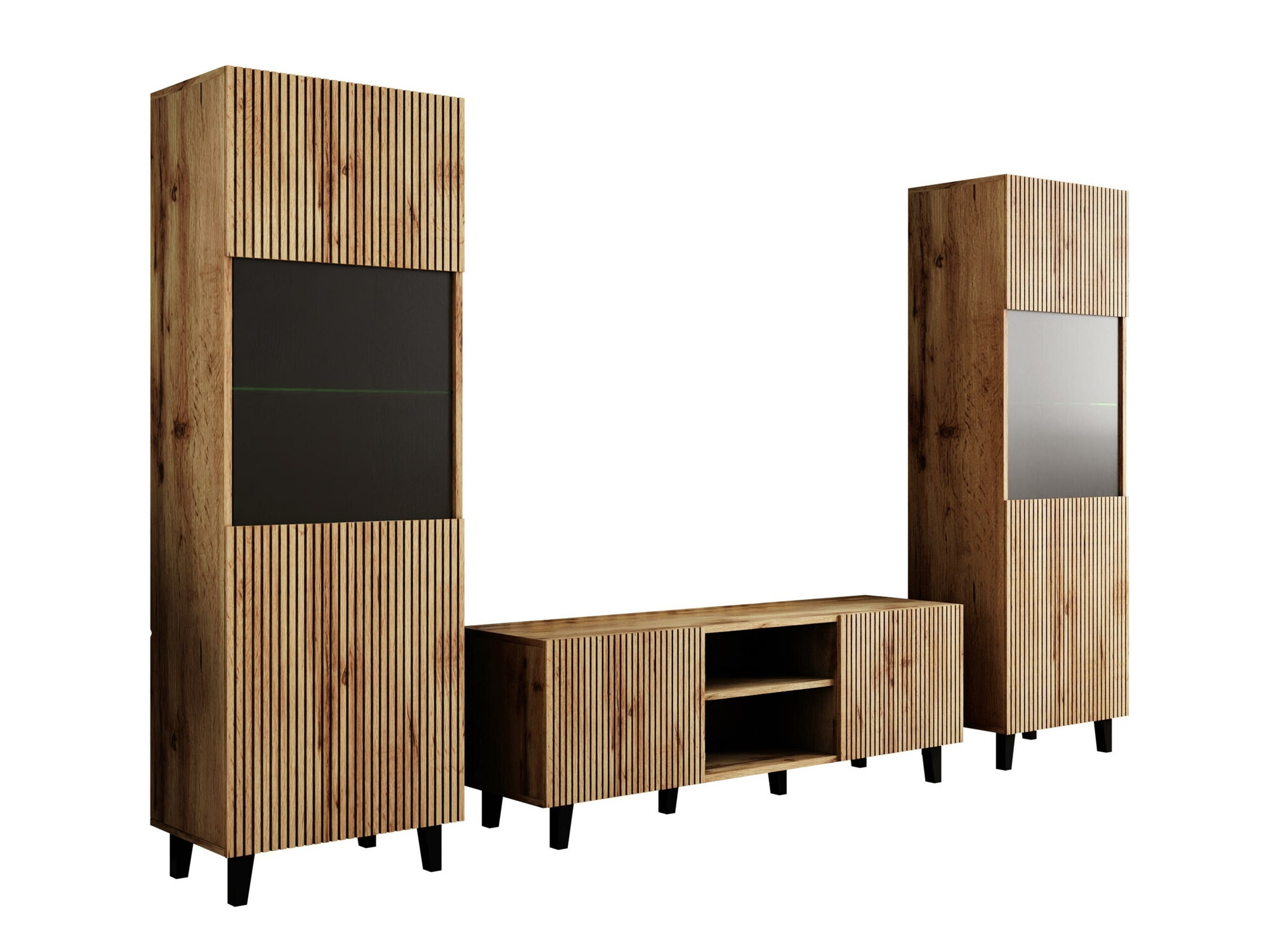 Conjunto para sala de estar Comes (Carvalho wotan)