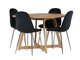 Conjunto para refeições Dallas 4580 (Preto + Prata)