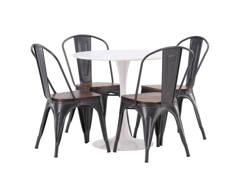 Conjunto para refeições Dallas 4589 (Preto + Nogueira)