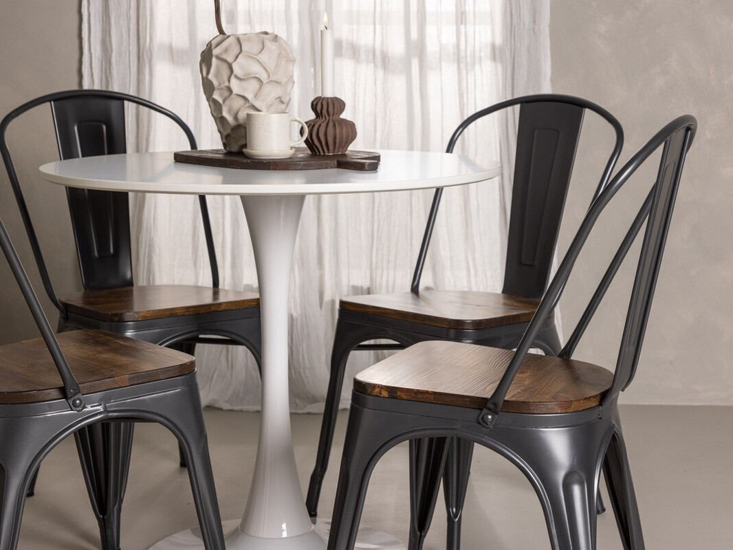 Conjunto para refeições Dallas 4589 (Preto + Nogueira)