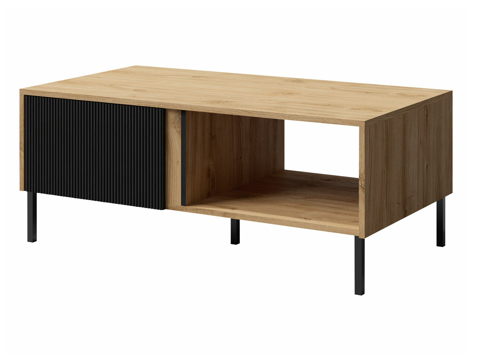 Mesa de centro Lumiri 107 (Carvalho + Preto)