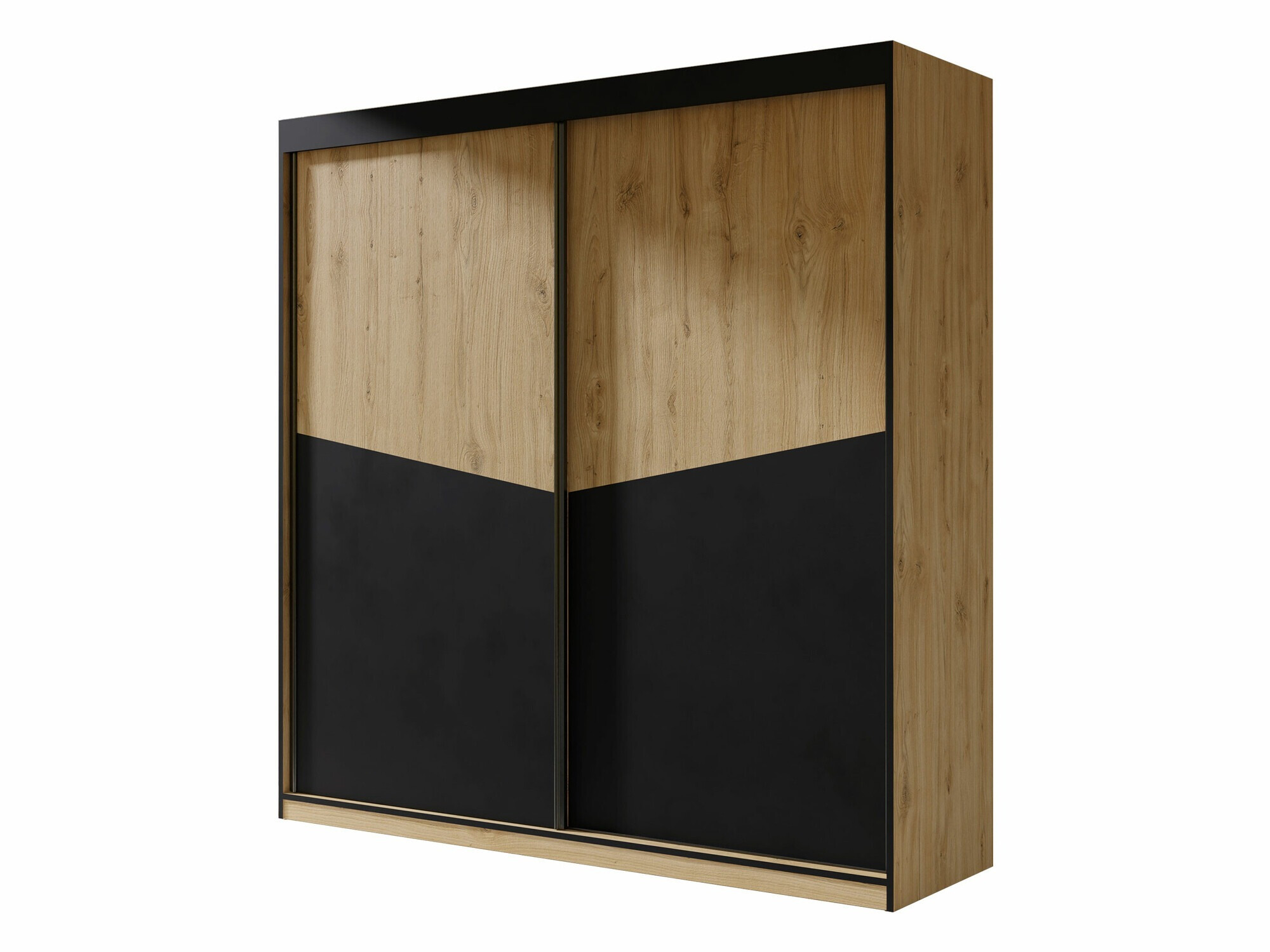 Roupeiro Tenreme 100 (Carvalho + Preto)