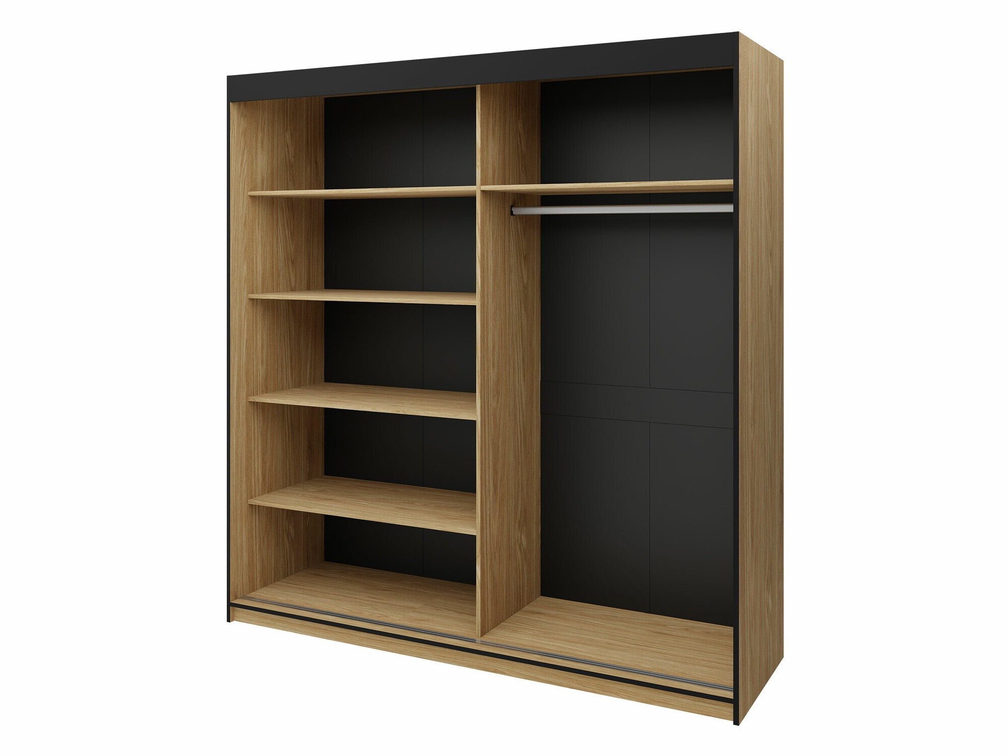 Roupeiro Tenreme 100 (Carvalho + Preto)