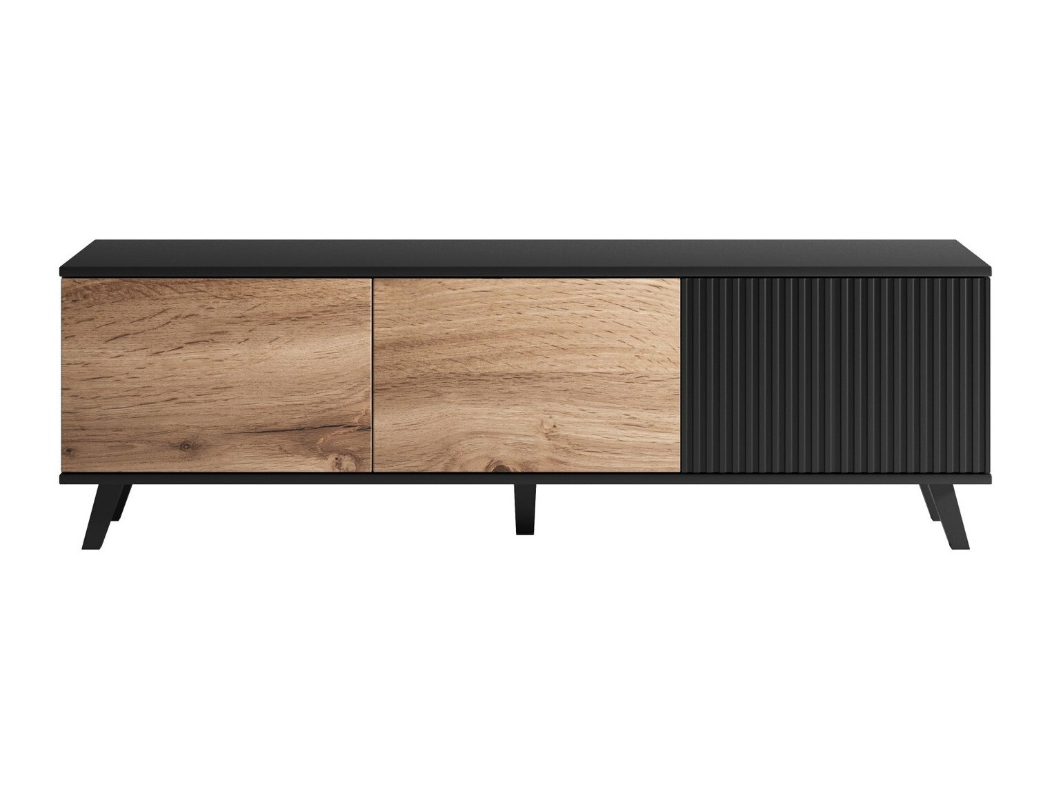 Móvel de TV Luelia 116 (Preto + Carvalho wotan)