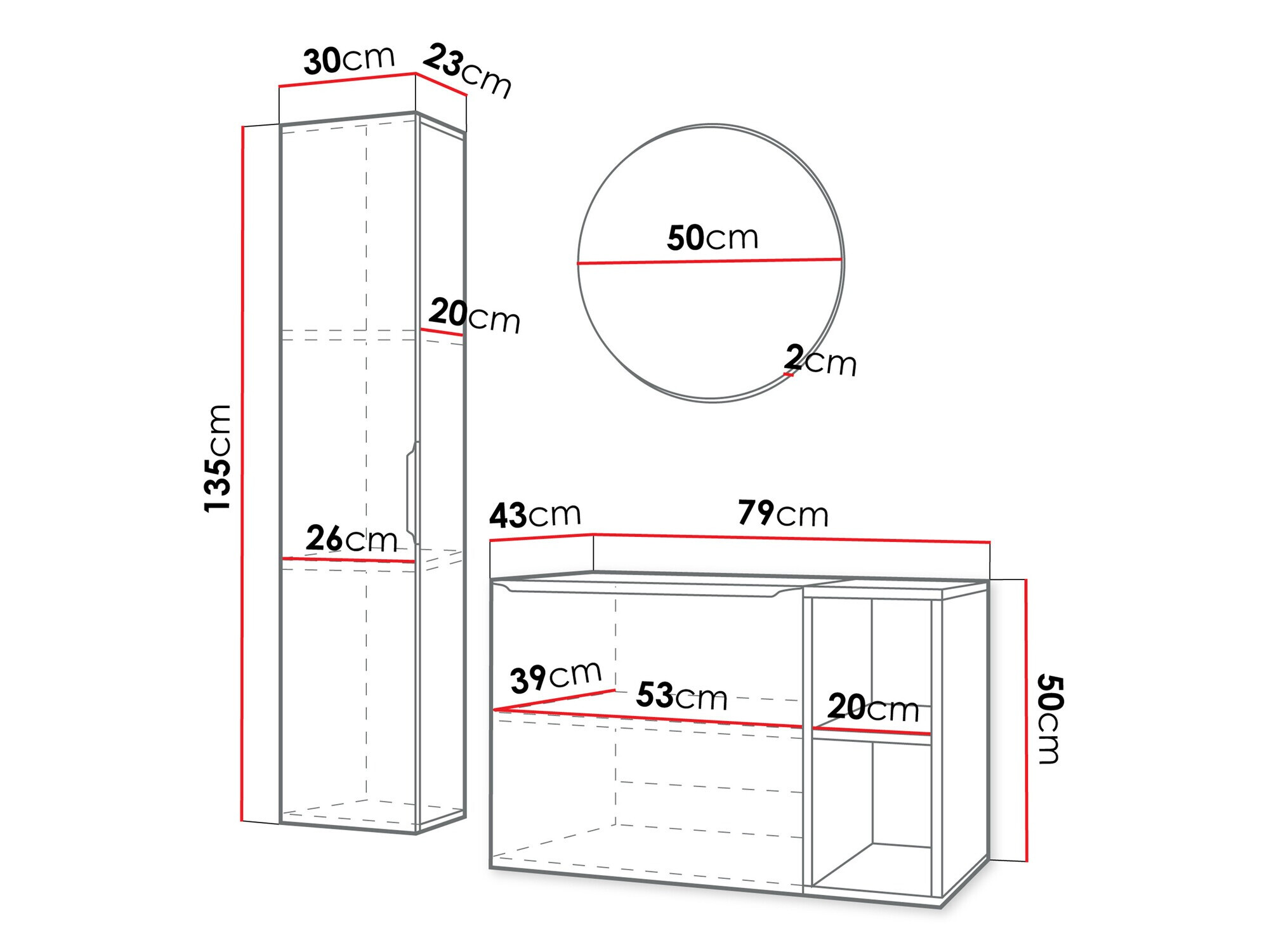 Conjunto de casa de banho Comfivo 406 (Branco + Dourado)