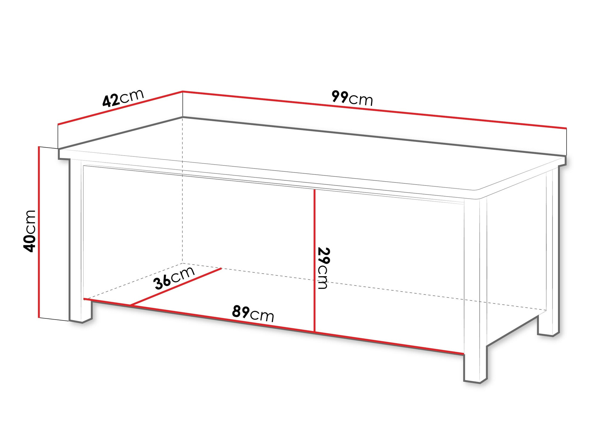 Caixa de armazenamento Romelbo 143 (Branco + Carvalho)