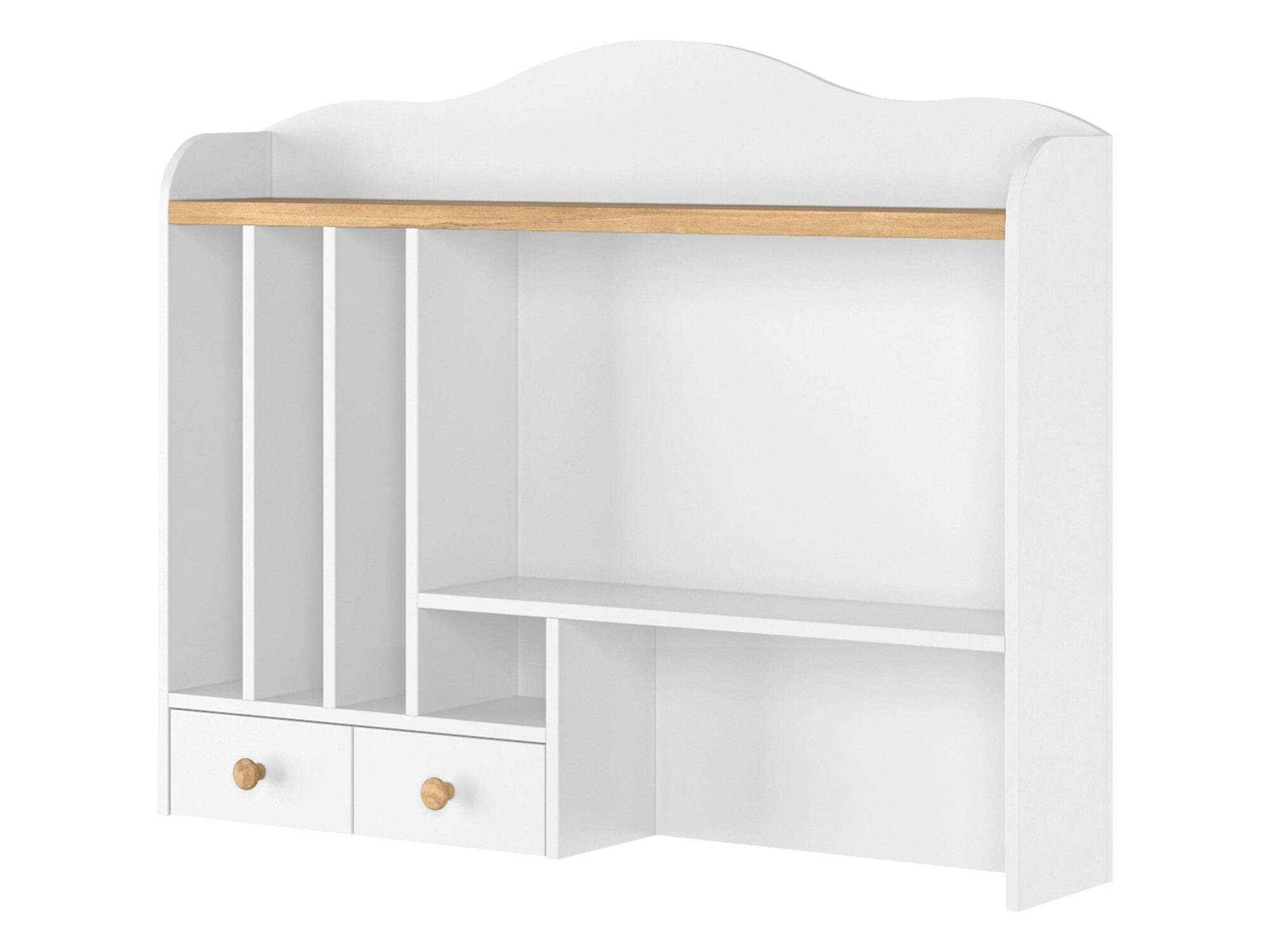 Estante Romelbo 136 (Branco + Carvalho)