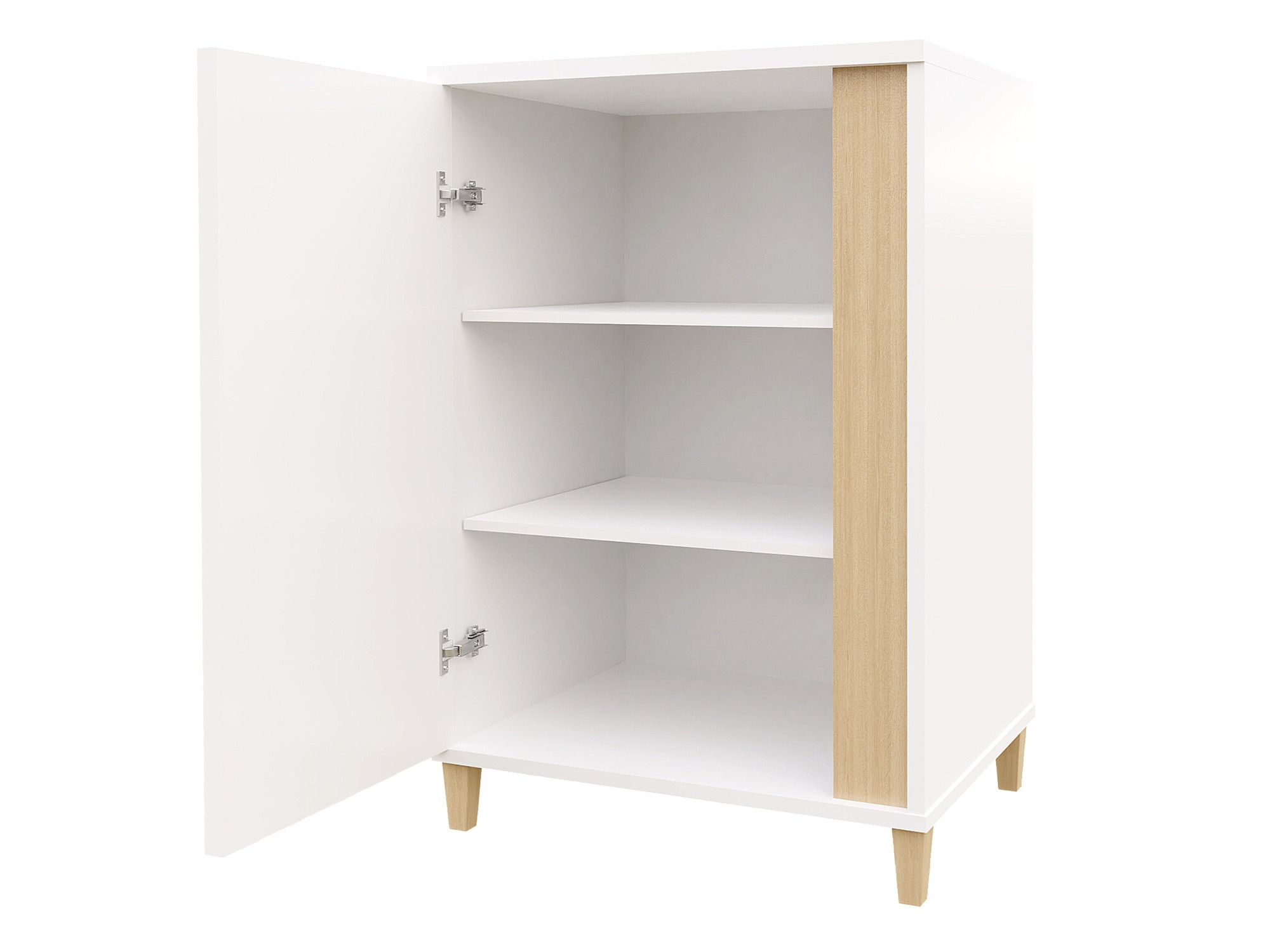Aparador Livseri 101 (Branco + Branco brilhante)