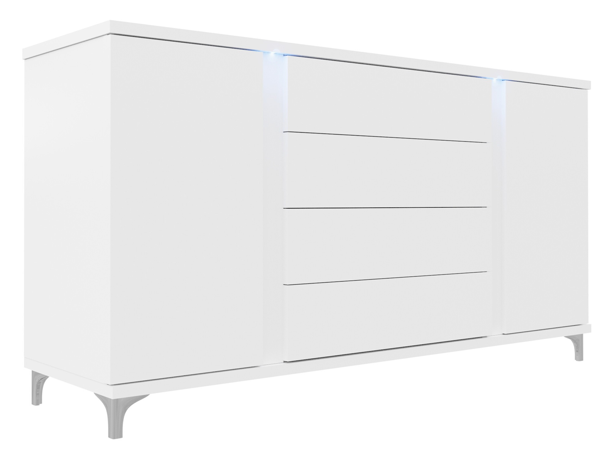 Cómoda Florem (Branco + Branco brilhante)