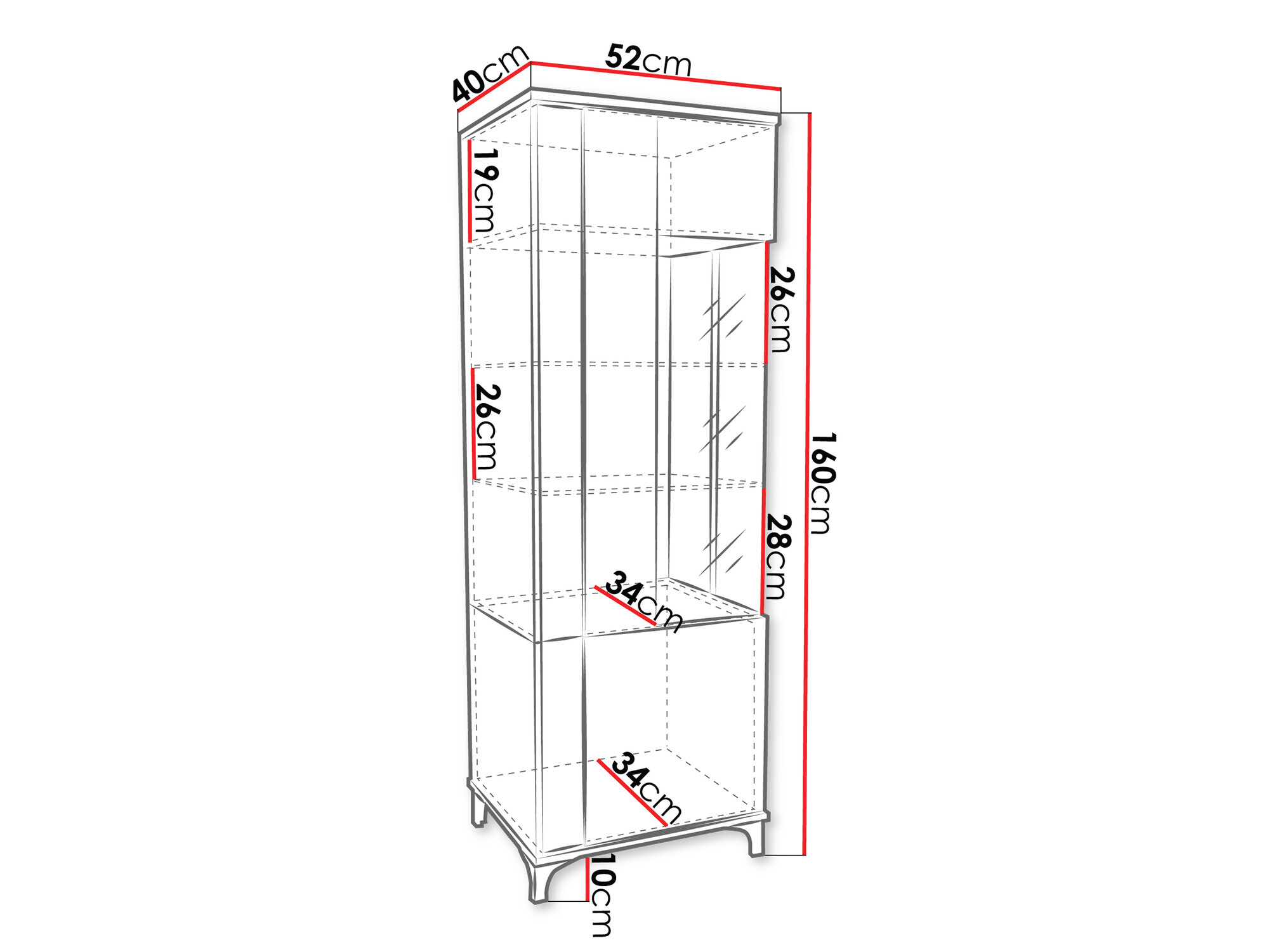 Estante Florem (Branco + Branco brilhante + Madeira clara)