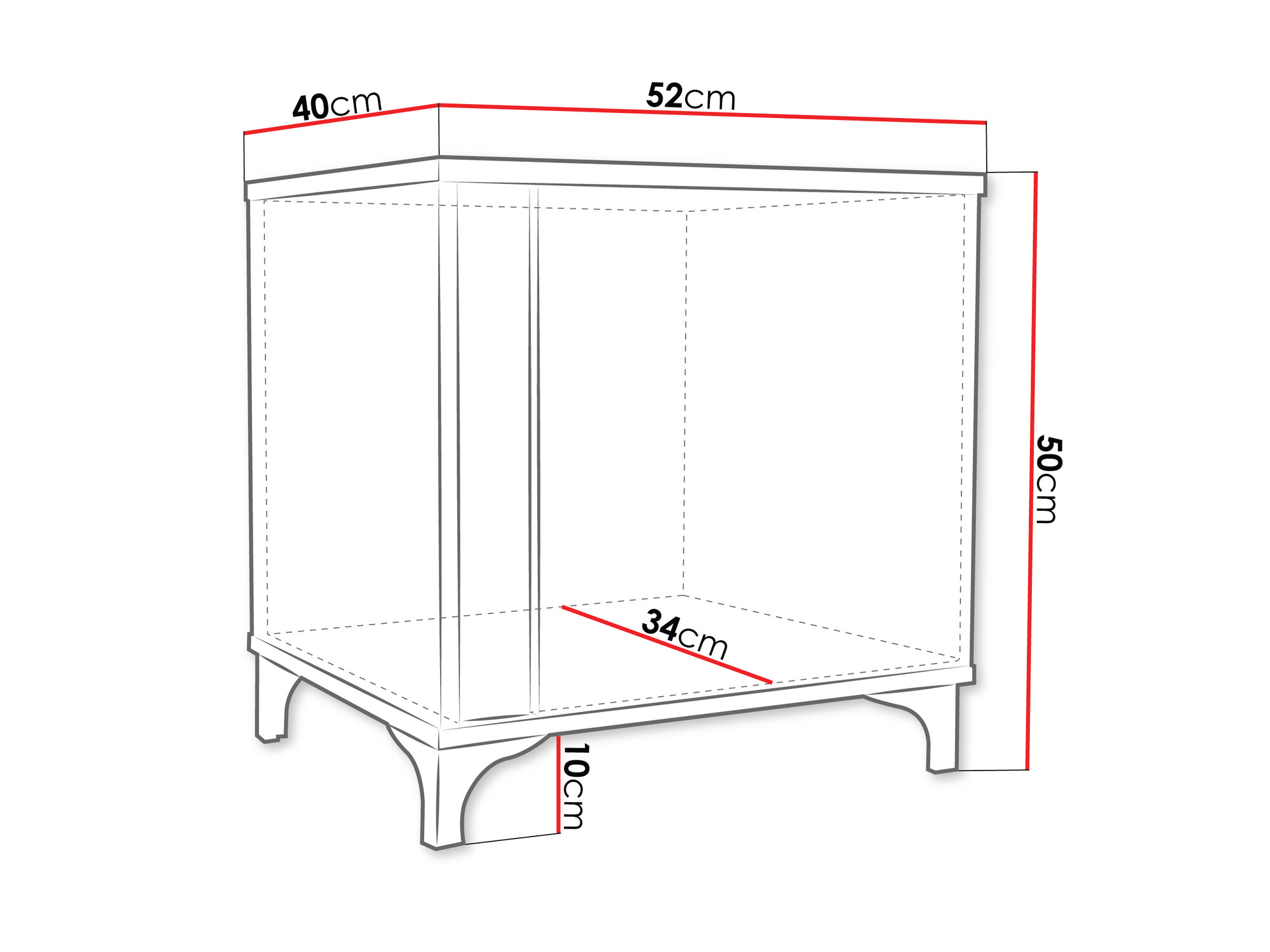 Mesa de cabeceira Florem (Branco + Branco brilhante + Madeira clara)