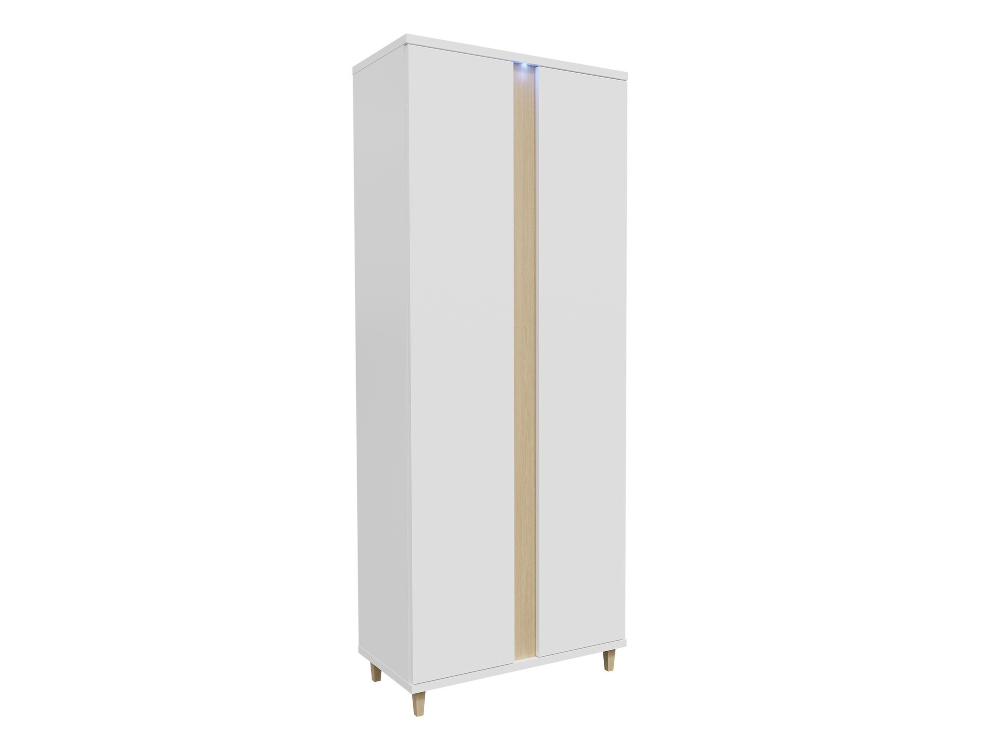 Roupeiro Florem (Branco + Branco brilhante + Madeira clara)