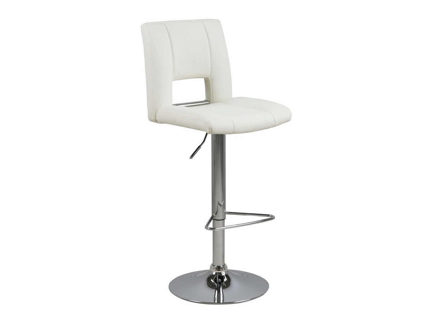 Banco de bar Norsica 145 (Branco + Prateado)
